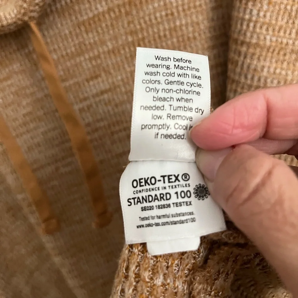 Sonoma Women's Tan Cowl Neck Sweater